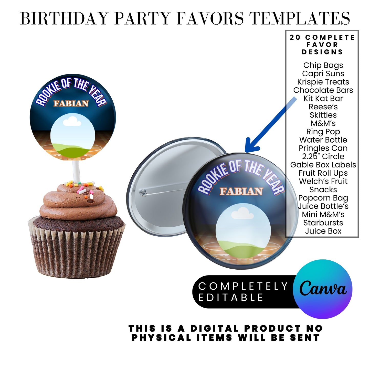 Rookie of The year Basketball Birthday Party Favor Templates Bundle