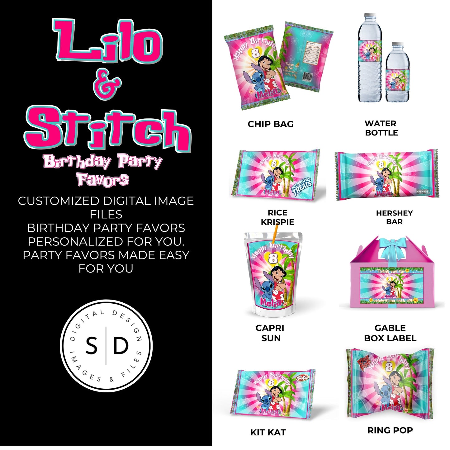 Lilo & Stitch Birthday Party DFY Favor Bundle