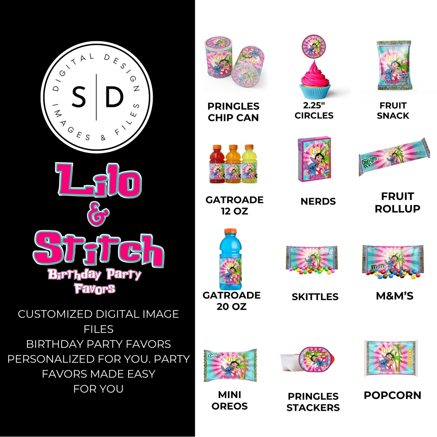 Lilo & Stitch Birthday Party DFY Favor Bundle
