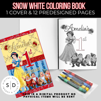 Snow White Coloring Book Printable PDF DFY