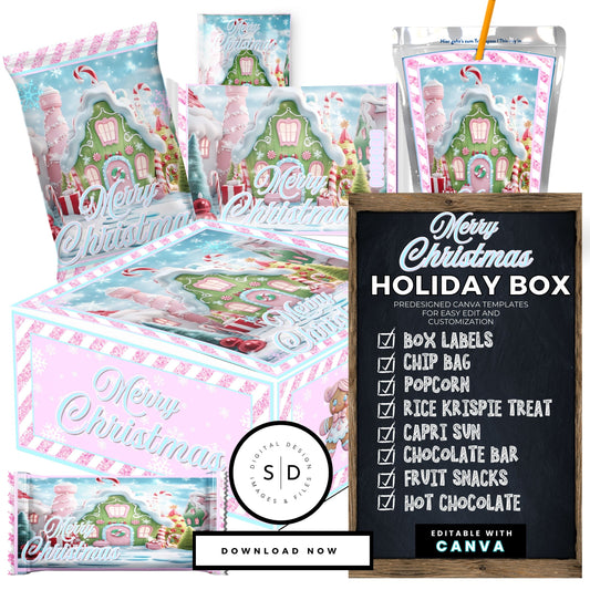 Merry Christmas Eve Gift Box - Gingerbread House Theme