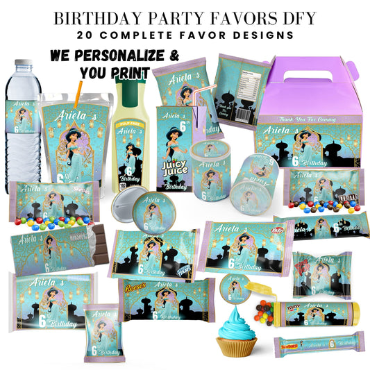 Princess Jasmine Birthday Party Favors DFY