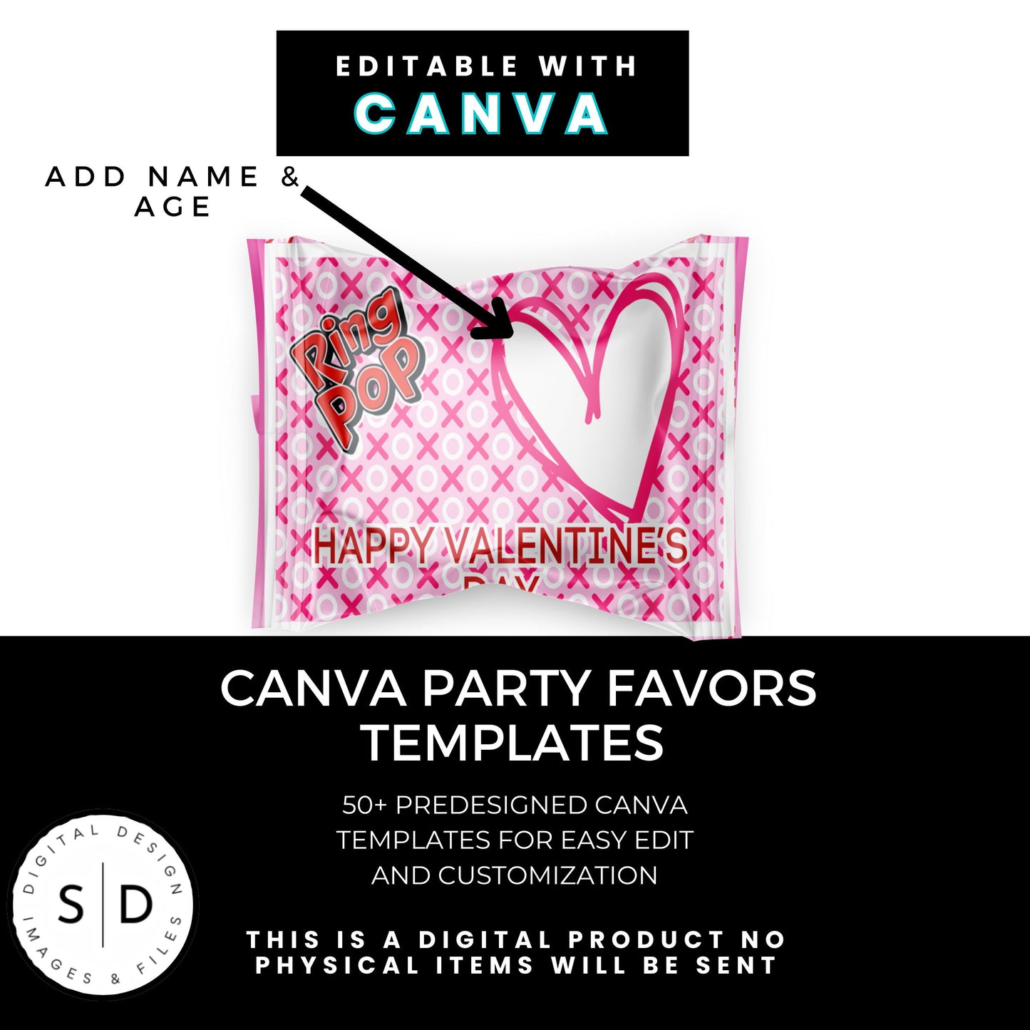 LOVE Valentines Party Favors Templates Bundle