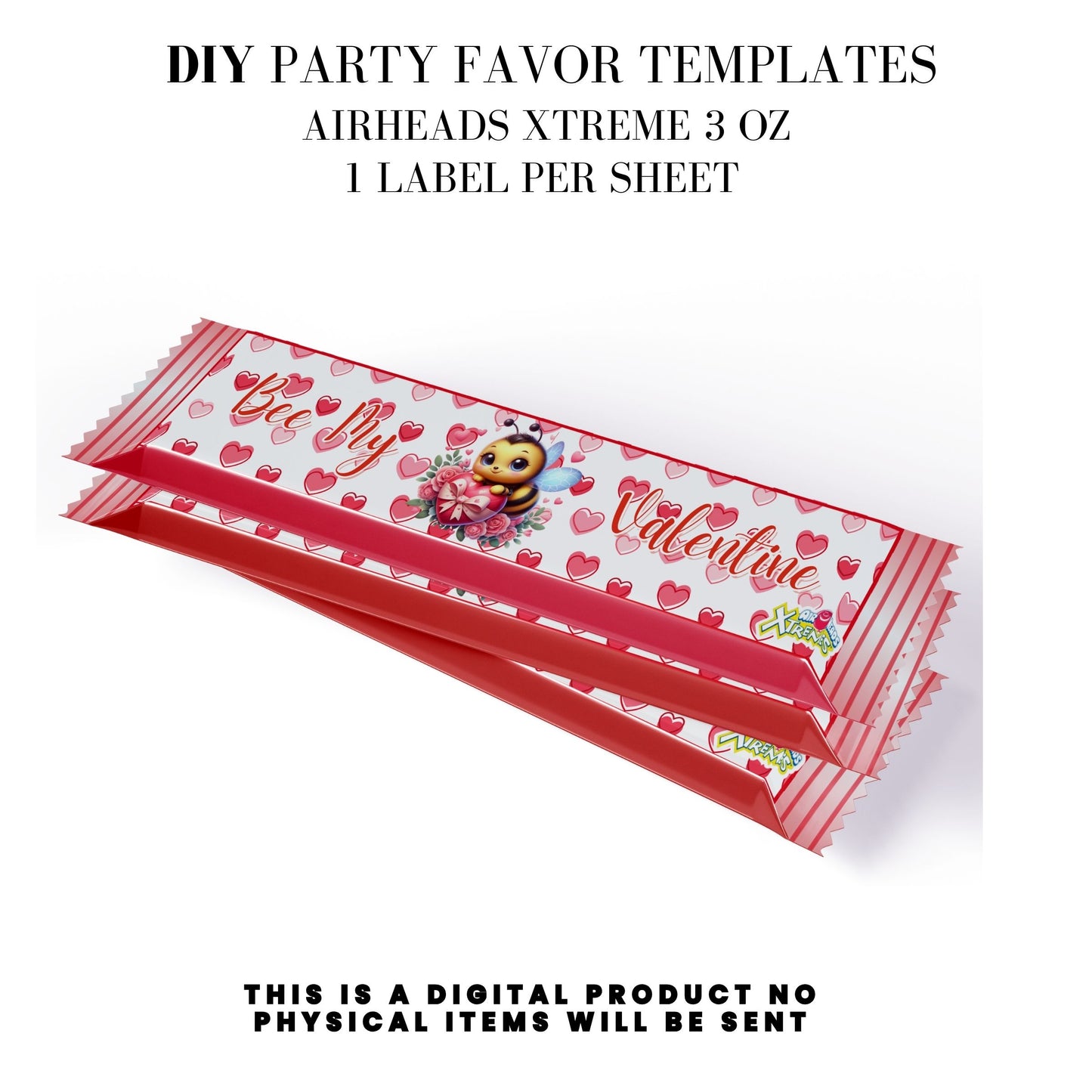 Bee My Valentine Party Favors Templates Bundle