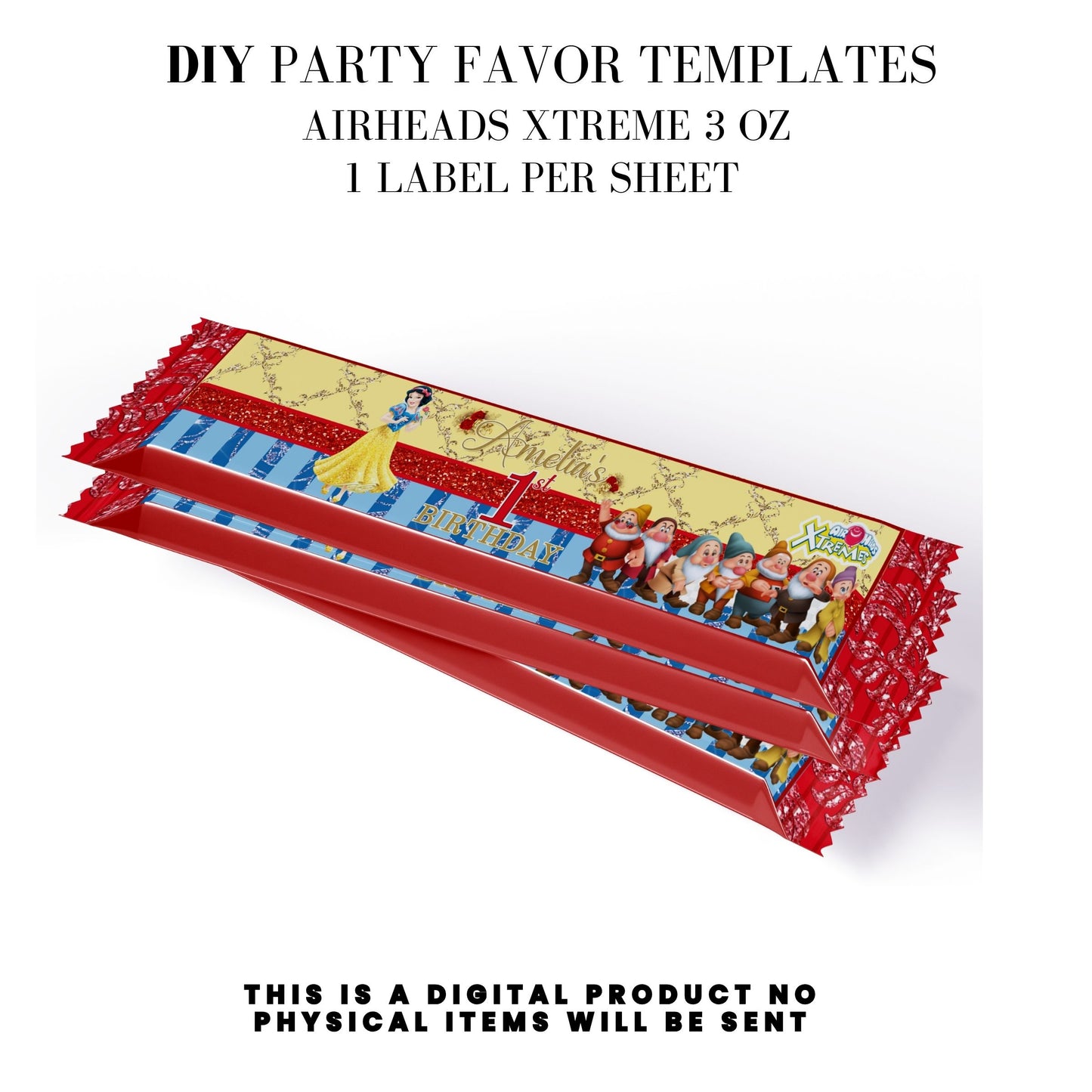 Snow White Party Favor Templates Bundle