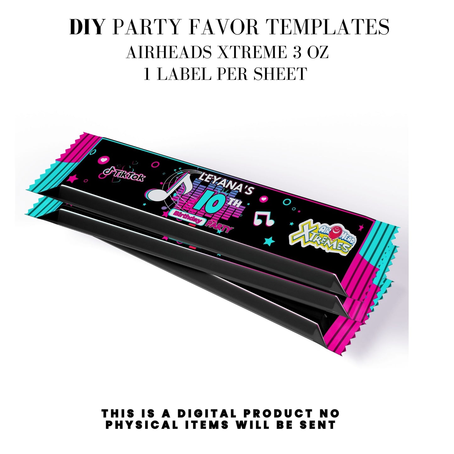 Tik Tok Social Media Party Printable Favor Designs DFY