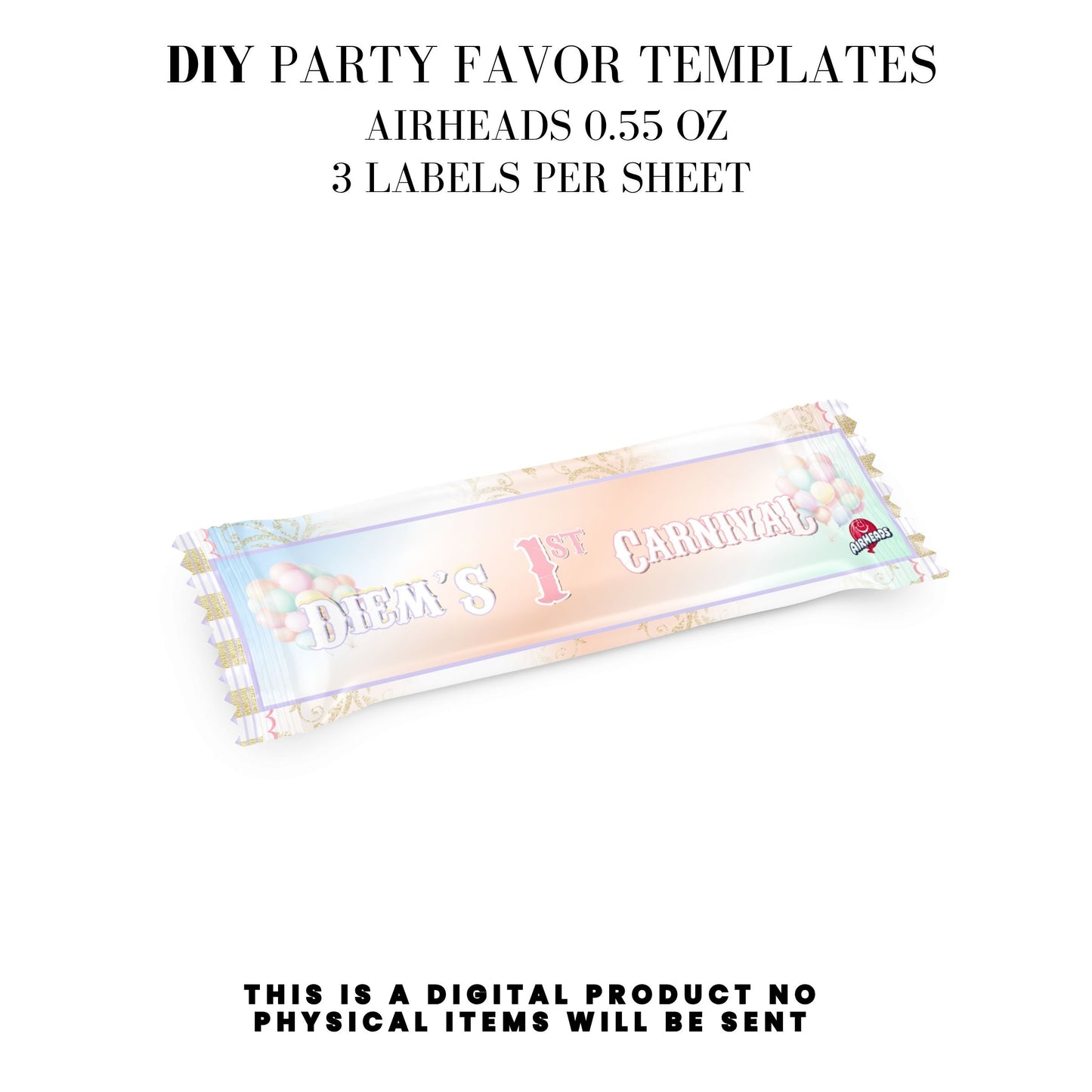Pastel Carnival Birthday Party DFY Favor Bundle