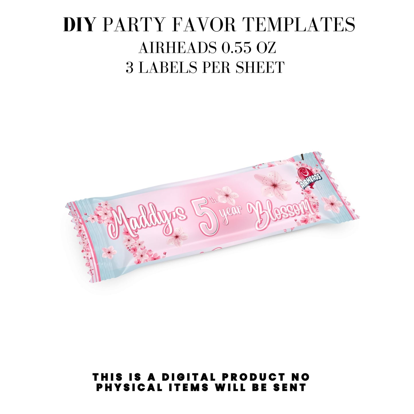 Cherry Blossom Party Printable Favor Designs DFY