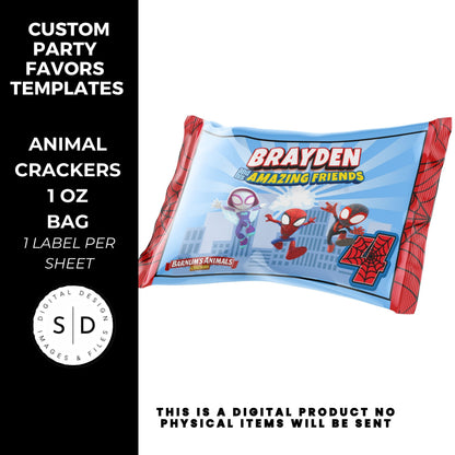 Spidey & Friends Birthday Party Favors DFY