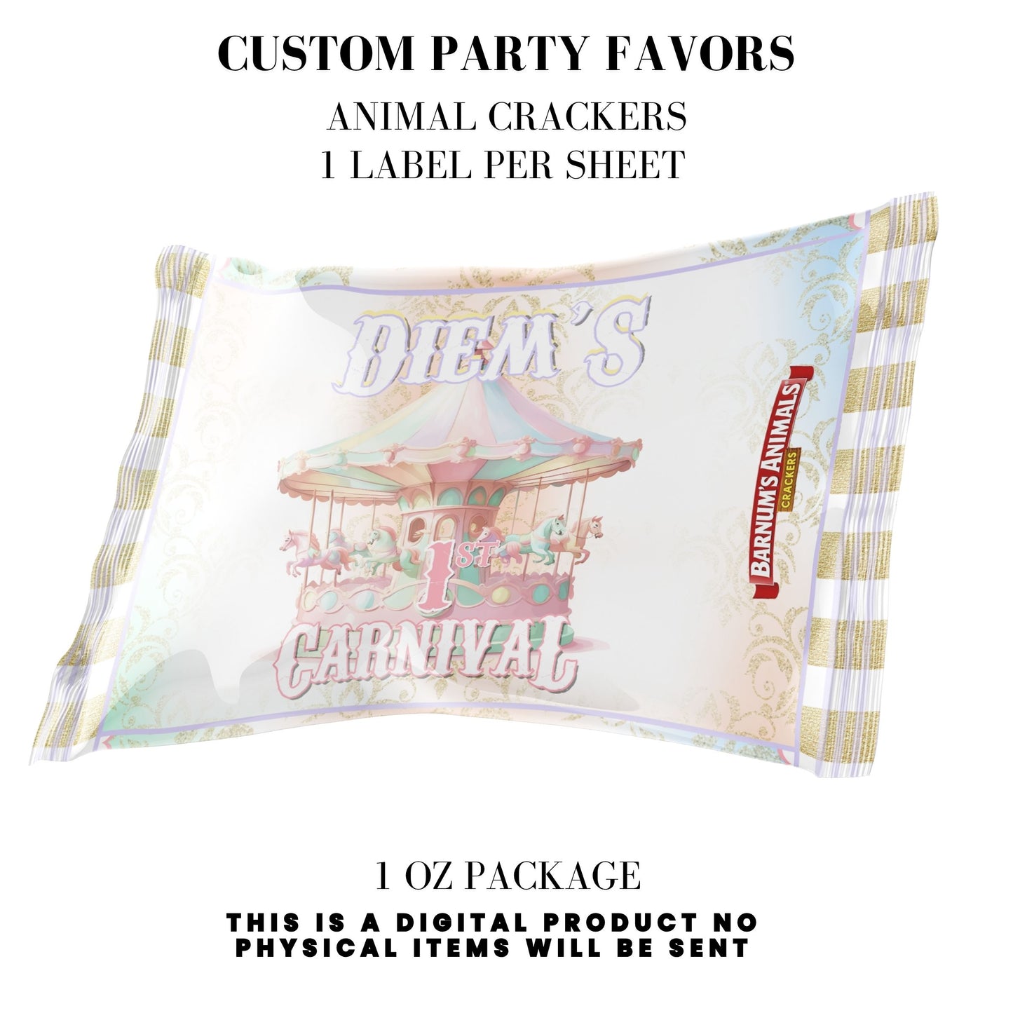 Pastel Carnival Birthday Party DFY Favor Bundle