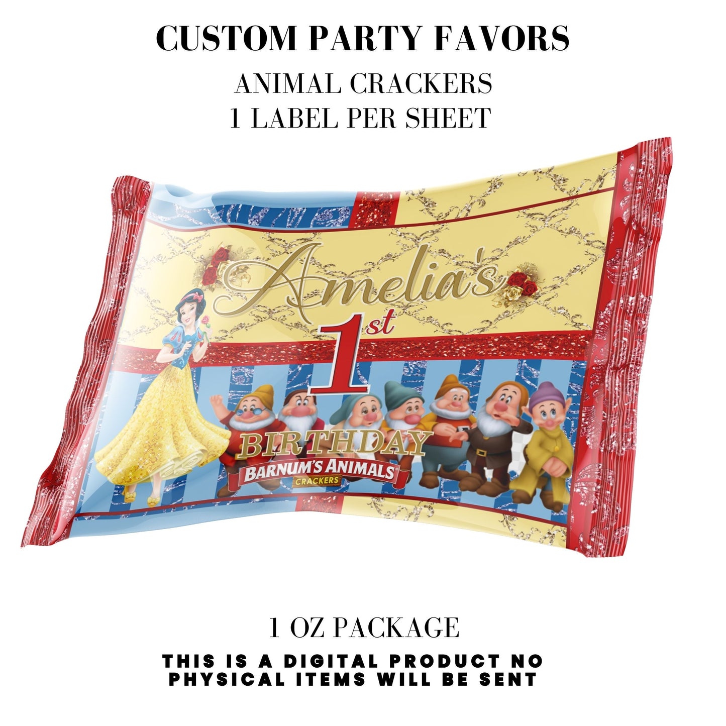 Snow White Party Favor Templates Bundle