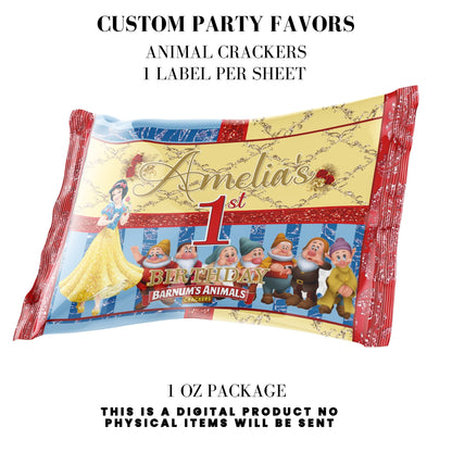 Snow White Party Favor Templates Bundle