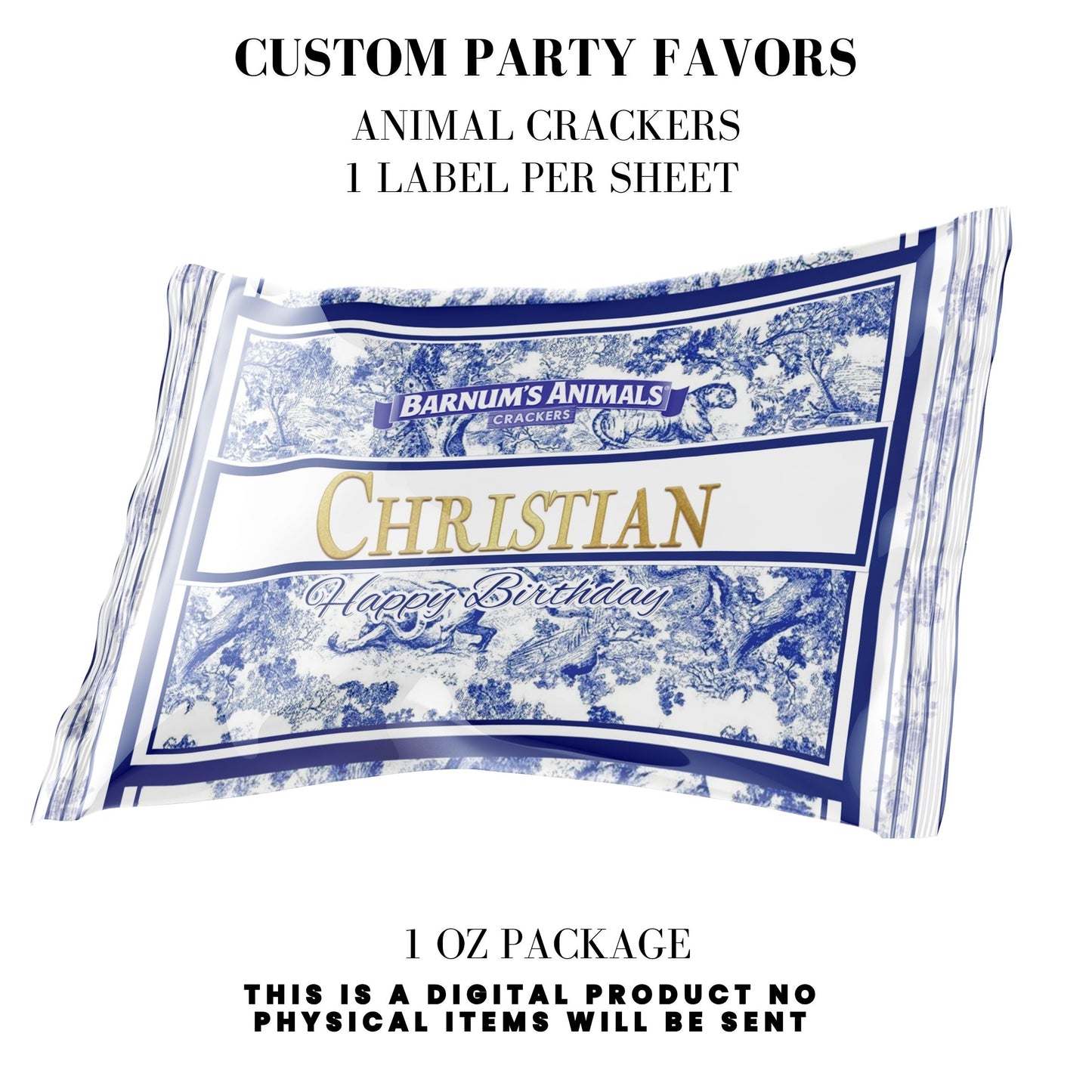 Classic Toile De Juoy Blue Party Printable Favor Designs DFY