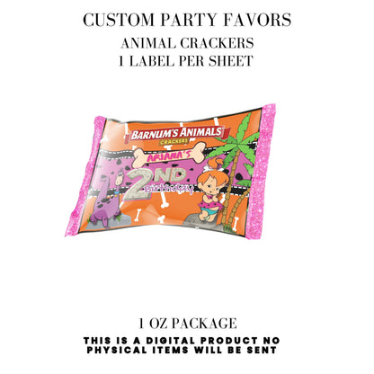 Pebbles & Dino Stone Age Birthday Party Favors DFY