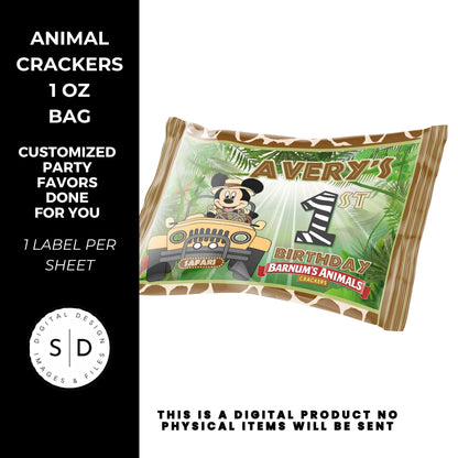 Mouse Safari Birthday Party Favors DFY