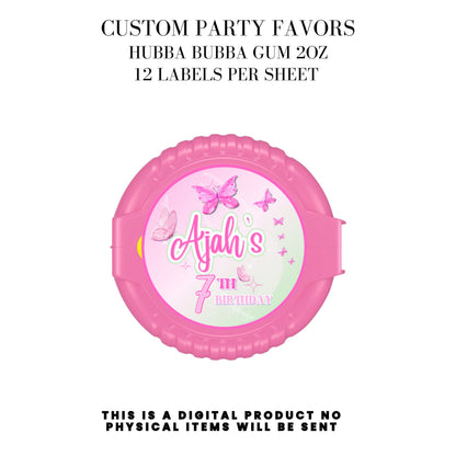 Butterfly Sparkle Pink Birthday Party Favors DFY