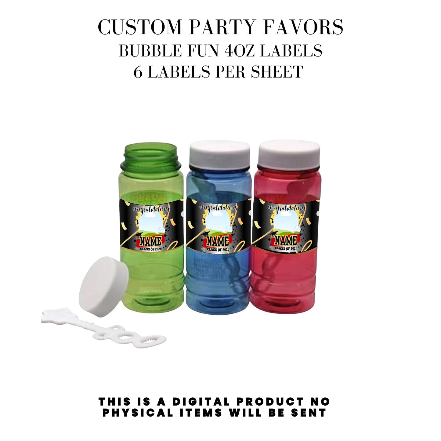 Class of 2025 Graduation Party Favor Canva Template Bundle 🎓✨