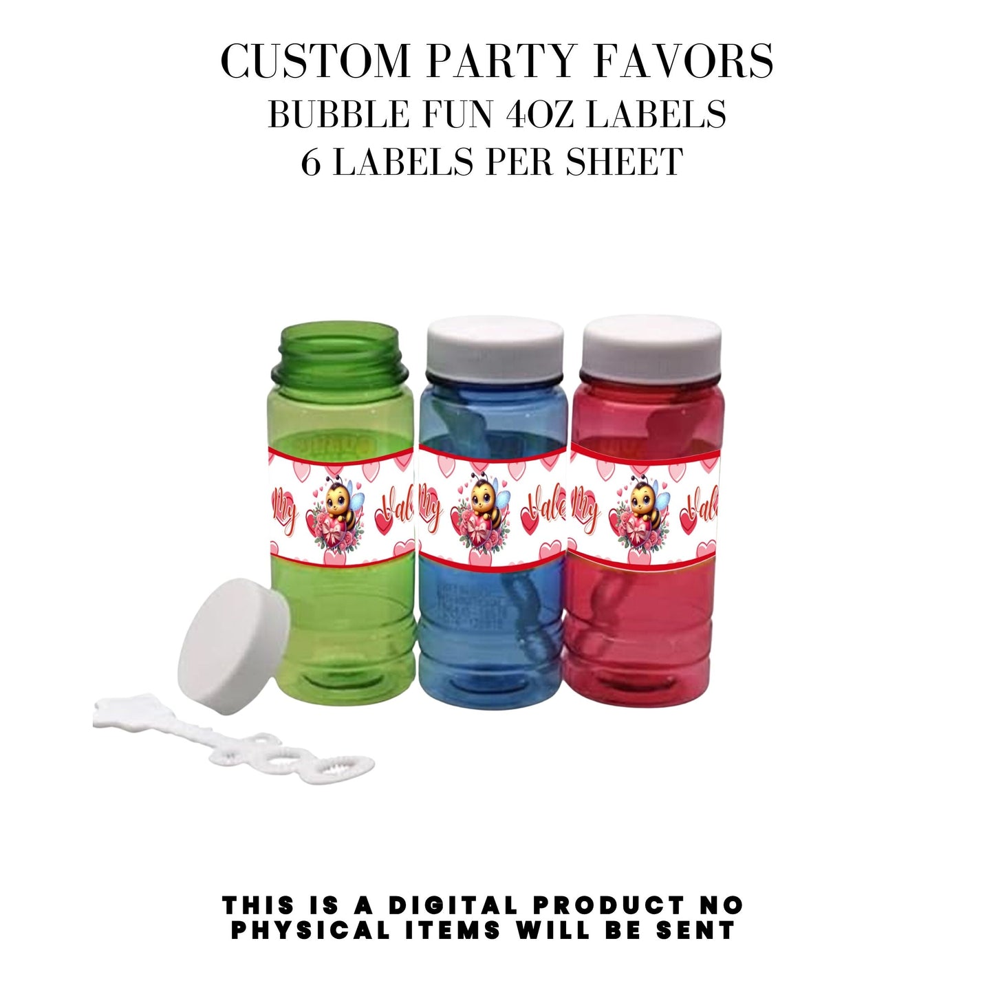 Bee My Valentine Party Favors Templates Bundle