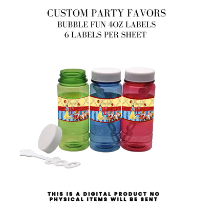 Snow White Party Favor Templates Bundle