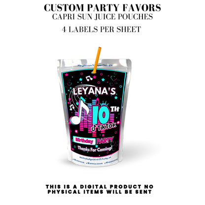 Tik Tok Social Media Party Printable Favor Designs DFY