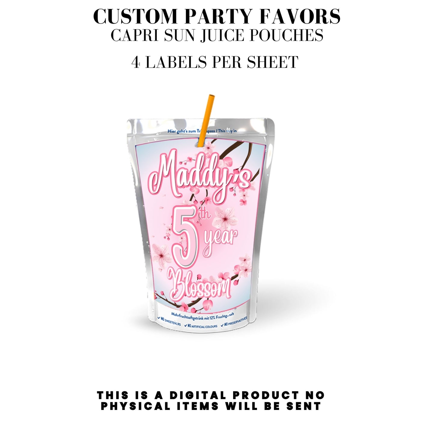 Cherry Blossom Party Printable Favor Designs DFY