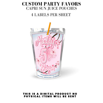 Cherry Blossom Party Printable Favor Designs DFY