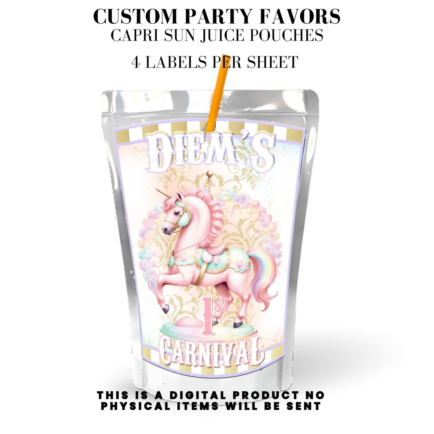Pastel Carnival Birthday Party DFY Favor Bundle