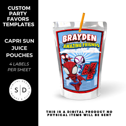 Spidey & Friends Birthday Party Favors DFY