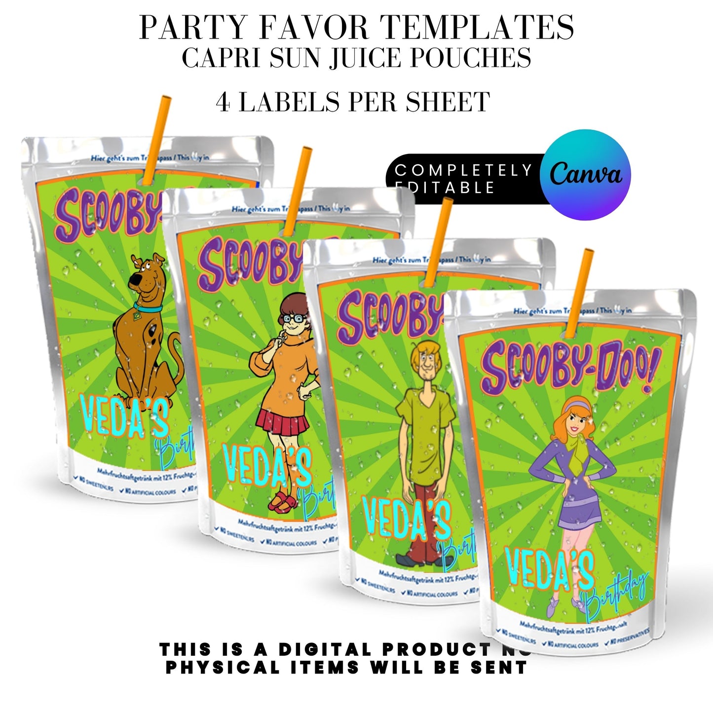 Mystery Team Birthday Party Favor Templates Bundle
