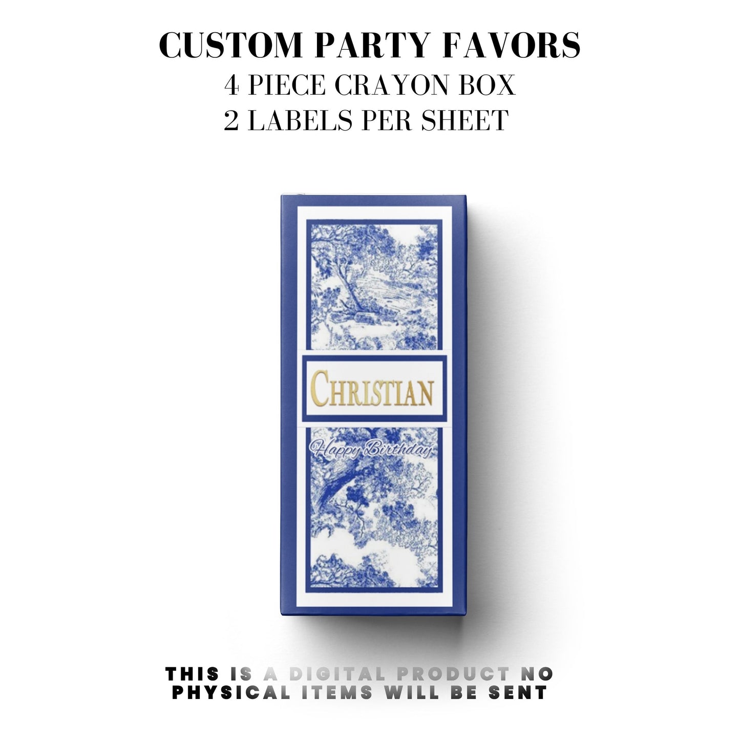 Classic Toile De Juoy Blue Party Printable Favor Designs DFY