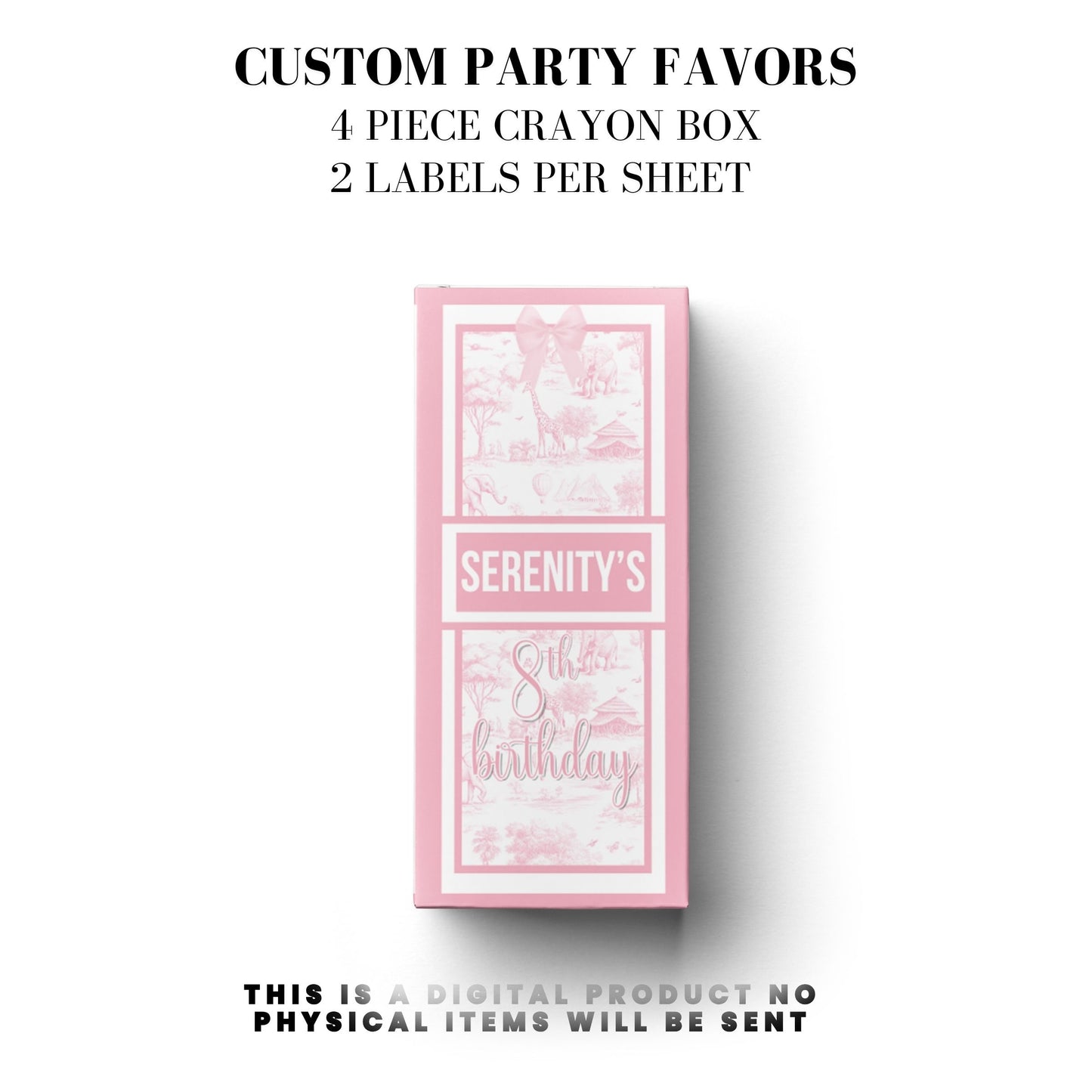 Toile du Jouy Safari Party Printable Favor Designs DFY
