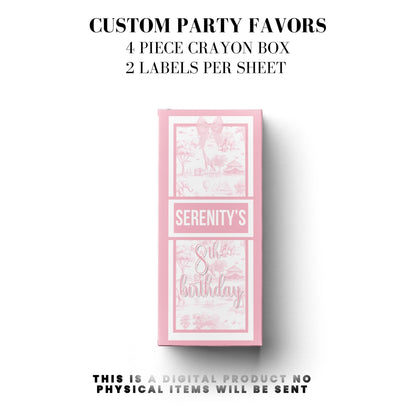 Toile du Jouy Safari Party Printable Favor Designs DFY