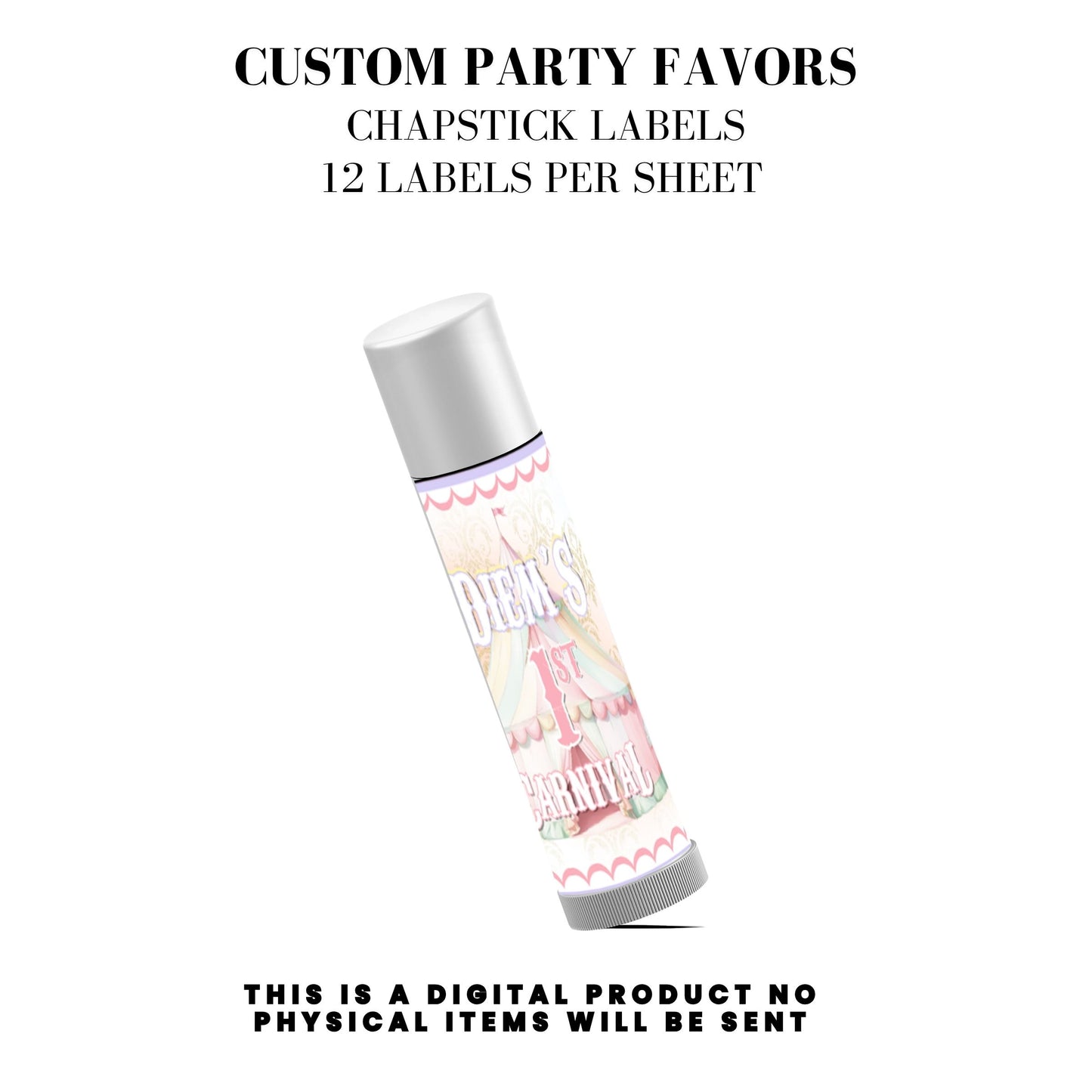 Pastel Carnival Birthday Party DFY Favor Bundle