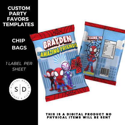 Spidey & Friends Birthday Party Favors DFY