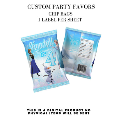 Frozen Birthday Party Favors DFY