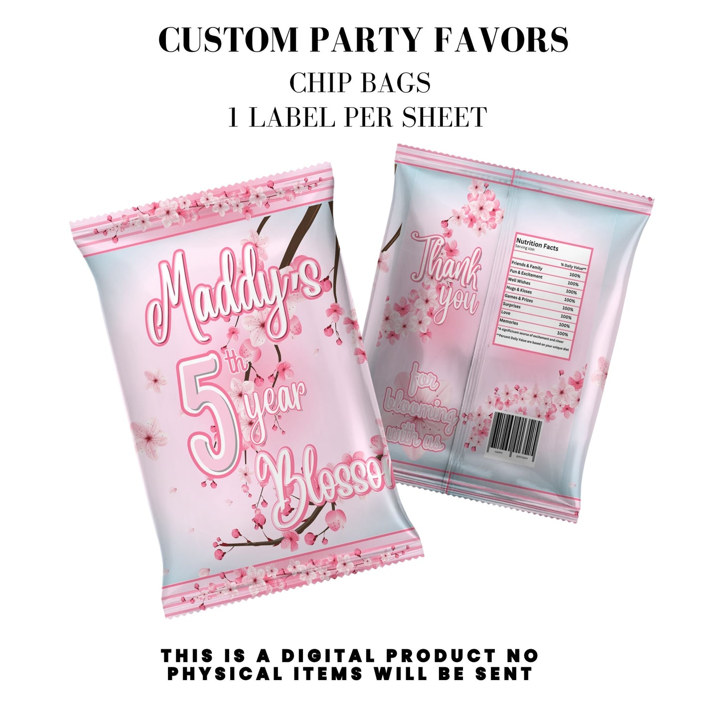 Cherry Blossom Party Printable Favor Designs DFY