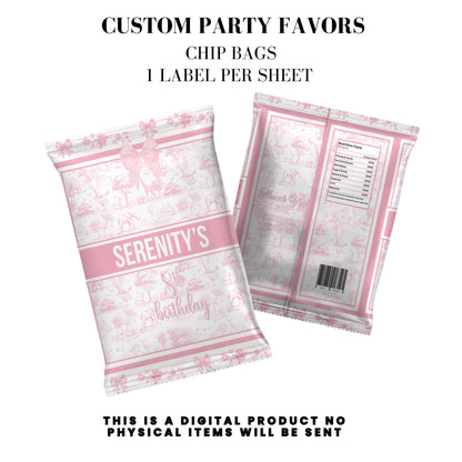 Toile du Jouy Safari Party Printable Favor Designs DFY