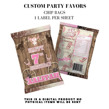 Cowgirl Rodeo Birthday Party Favors DFY