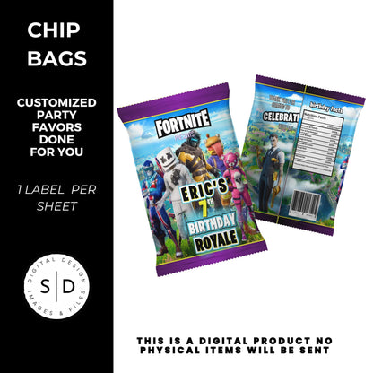 Fortnite Battle Royale Birthday Party Favors DFY