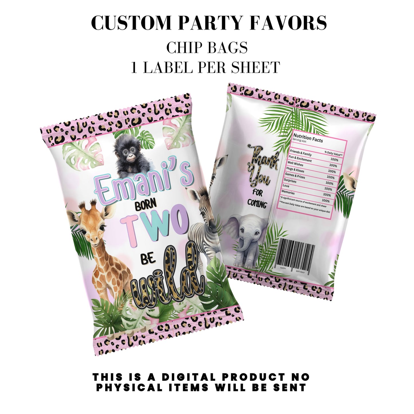 Born Two Be Wild Jungle Safari Birthday Party Favors DFY