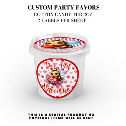 Bee My Valentine Party Favors Templates Bundle
