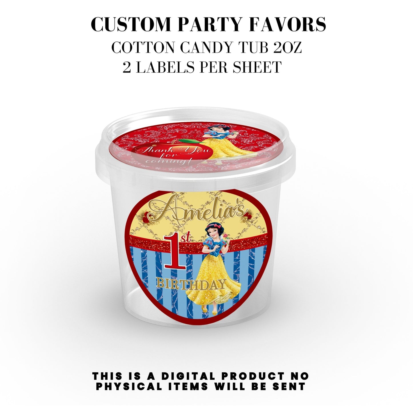 Snow White Party Favor Templates Bundle