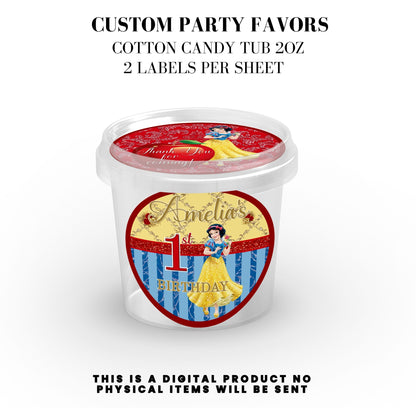 Snow White Party Favor Templates Bundle