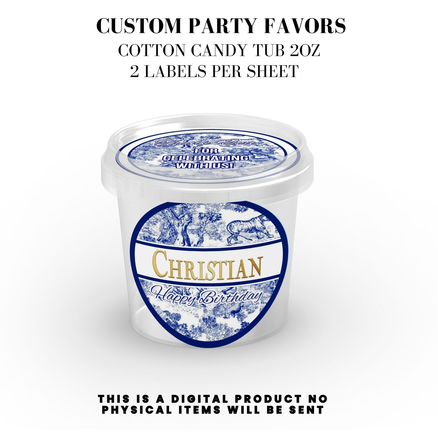 Classic Toile De Juoy Blue Party Printable Favor Designs DFY