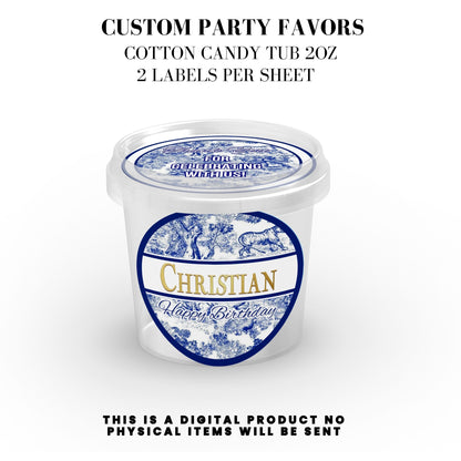 Classic Toile De Juoy Blue Party Printable Favor Designs DFY