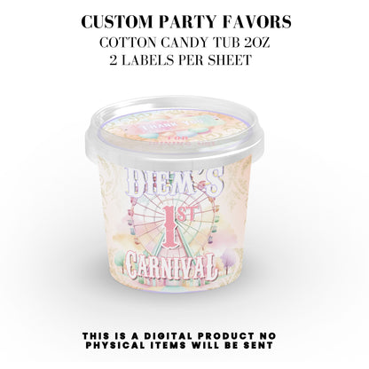 Pastel Carnival Birthday Party DFY Favor Bundle