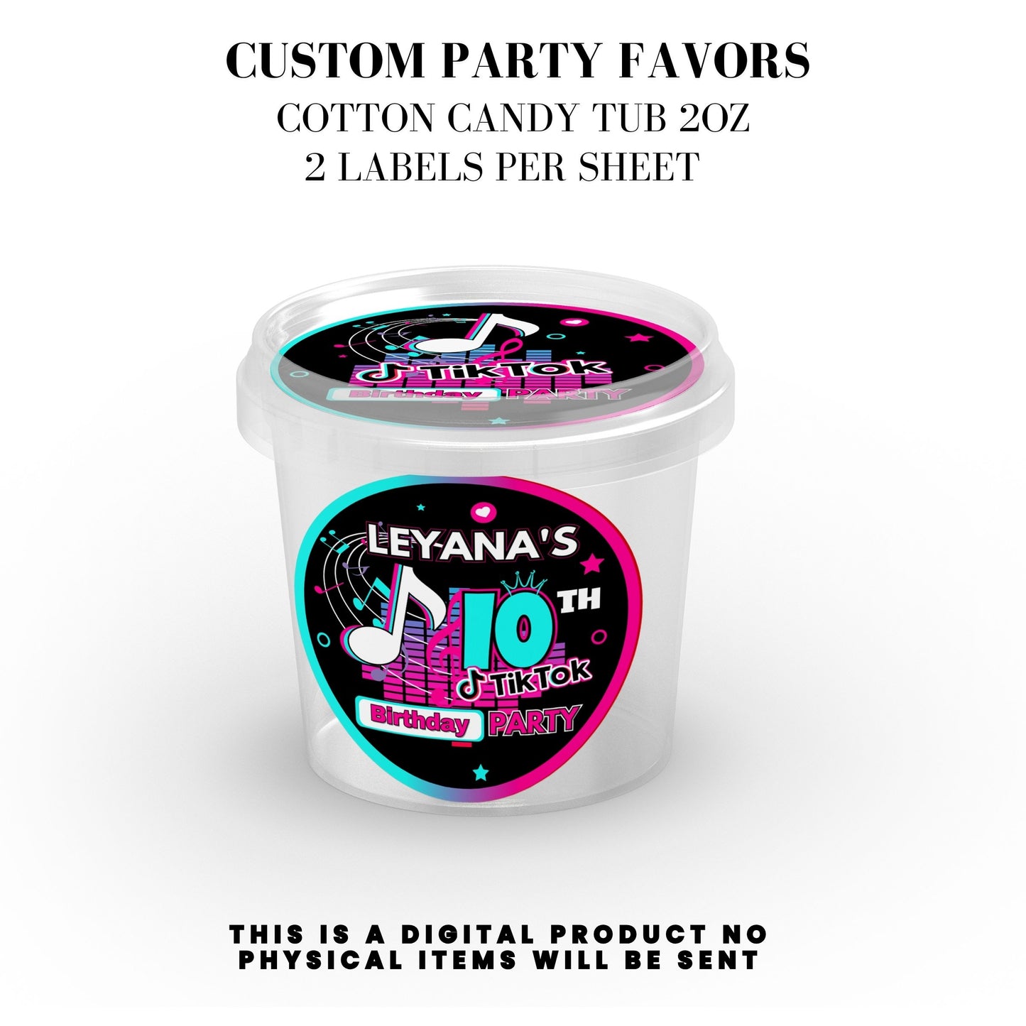 Tik Tok Social Media Party Printable Favor Designs DFY