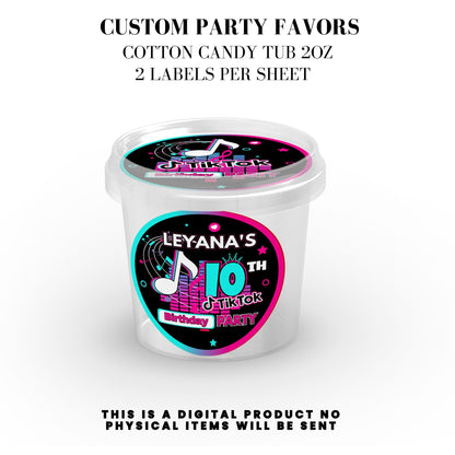 Tik Tok Social Media Party Printable Favor Designs DFY