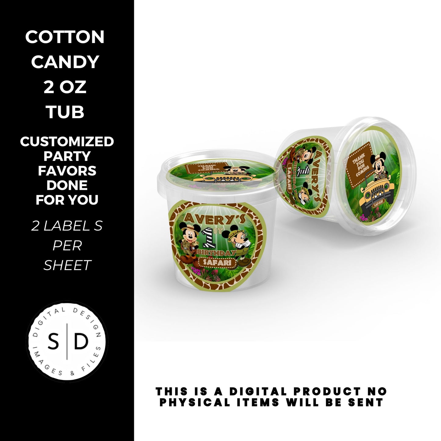Mouse Safari Birthday Party Favors DFY