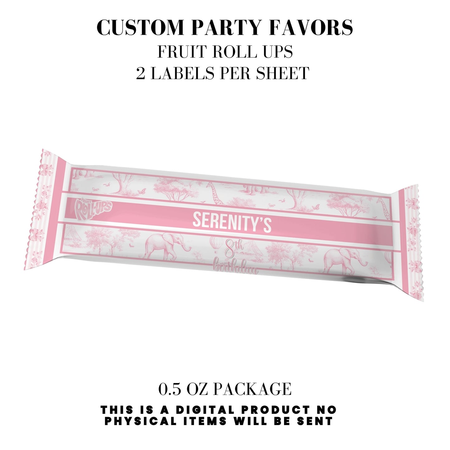 Toile du Jouy Safari Party Printable Favor Designs DFY